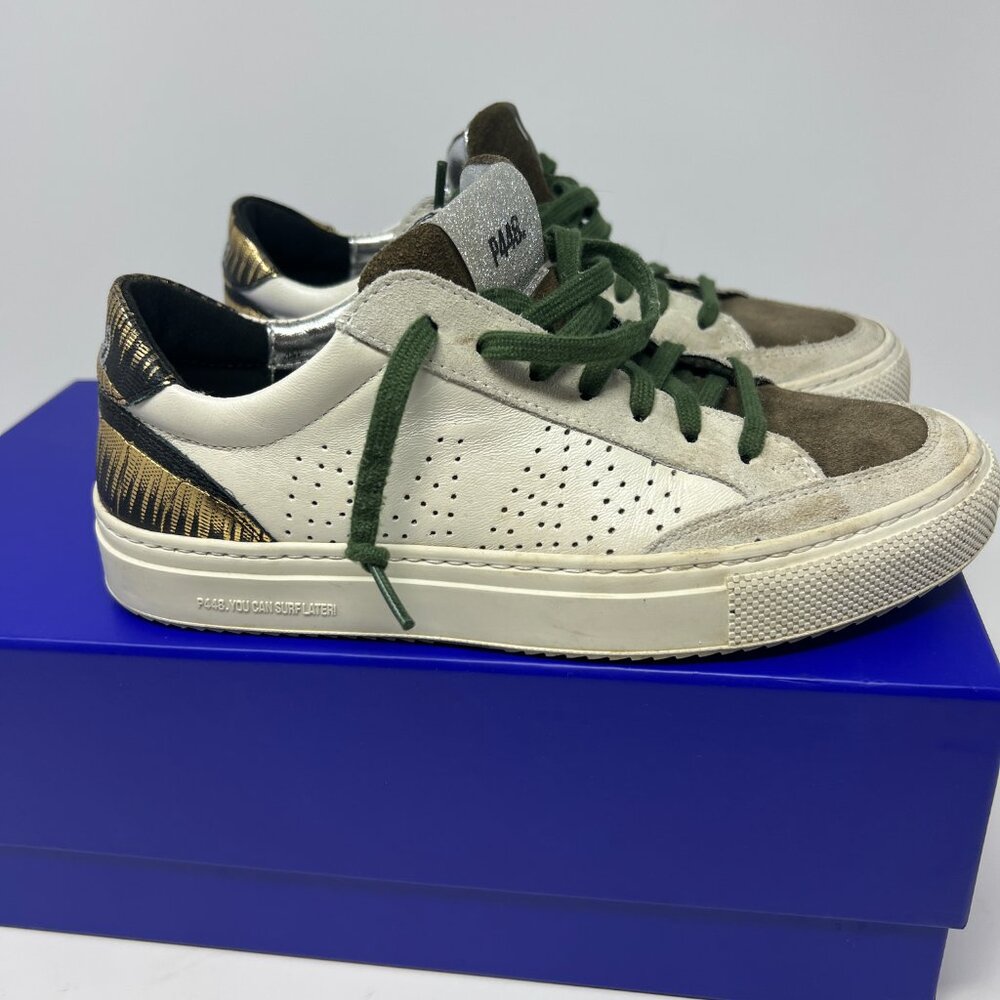 P448 Zapatilla F20Soho-W Clarm White/Green/Foil sneaker  Size 36 Fits TTS US 6